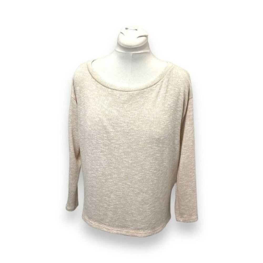 Forever 21 Women’s Lightweight Loose Knit Pullover Sweater, Oatmeal, size M